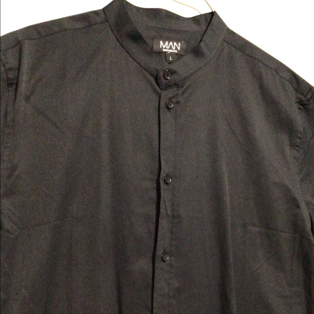 Grandfather collar button down